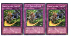 Yugioh- 3X Swift Samurai Storm! - Common - 1st Edition - STON-EN058 - Light Play - Image 1