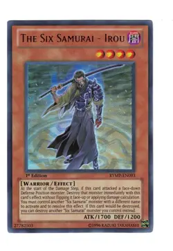 Yugioh- 1X The Six Samurai - Irou - Ultra Rare - 1st Edition - RYMP-EN093 - NM - Image 1