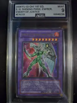 Yugioh Elemental Hero Shining Phoenix Enforcer EOJ-En033 1/e Ultra Rare AGS 9 - Image 1