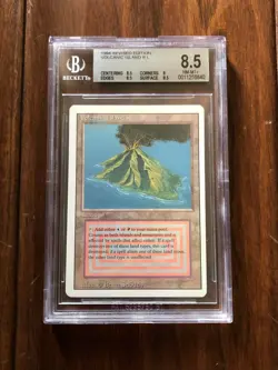1994 MTG Magic The Gathering Revised Volcanic Island BGS 8.5 NM-MT+ Dual Land - Image 1