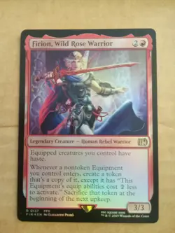 FOIL - MTG - Firion, Wild Rose Warrior #137 - FINAL FANTASY MINT PACK FRESH! - Image 1