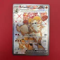 Pokemon TCG Arcanine EX Full Art Ultra Rare Card 224/198 Scarlet Violet Base Set - Image 1