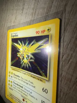 Pokemon Card Unlimited Edition Holo Rare Base Set 1999 Zapdos 16/102 MP - Image 1