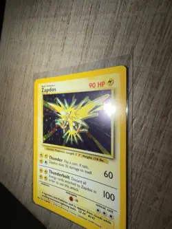 Pokemon Card Unlimited Edition Holo Rare Base Set 1999 Zapdos 16/102 MP - Image 5