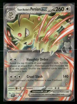 Team Rocket's Persian ex - Promo Holo SV: Scarlet & Violet Promo Cards 218 NM - Image 1