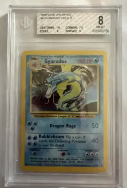 Pokemon TCG 1999 Base Unlimited Gyarados Holo Rare BGS 8 Card #6 - Image 1