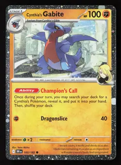 Cynthia's Gabite (Cosmos Holo) Common Miscellaneous Cards & Products 103/182 NM - Image 1