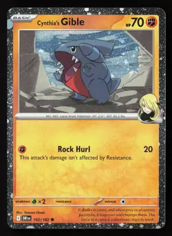 Cynthia's Gible (Cosmos Holo) Common Miscellaneous Cards & Products 102/182 NM - Image 1