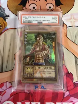 PSA 9 2004 BANDAI CCG MONKEY D. LUFFY FOIL STAMP CARD GAME VOW/ADVENTURES - Image 1