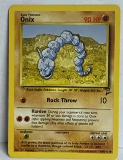 Pokemon TCG Onix Base Set 2 Unlimited Common Card 84/130 Vintage. - Image 1