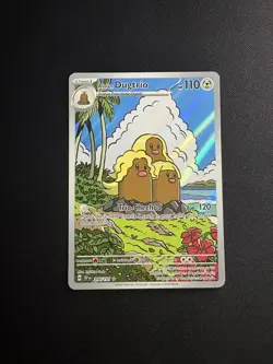 Alolan Dugtrio 208/191 SV08: Surging Sparks Illustration Rare Pokemon Card NM - Image 1