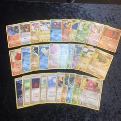 Unseen Forces Set - 45 of 65 Common & Unc Pokemon Card Lot - EX Series Binder - Image 1