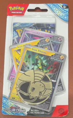 Pokemon S & V stellar crown booster Pack + 3 cards inc iron thorns Holo NEW - Image 1