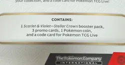 Pokemon S & V stellar crown booster Pack + 3 cards inc iron thorns Holo NEW - Image 2