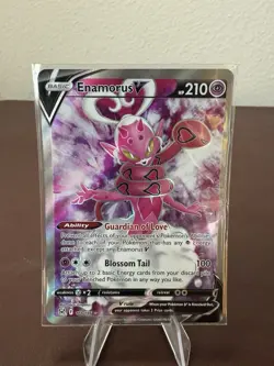 Enamorus V 178/196 Lost Origin Full Art Ultra Rare Holo Pokemon Card NM - Image 1