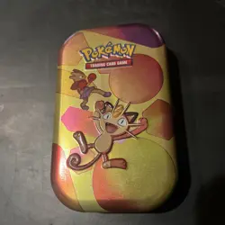Pokemon TCG Meowth Mini Tin- Including 5 EX cards & 50 random cards - Image 1