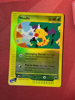 WEEDLE 115/144 Skyridge REVERSE HOLO RH E-Series / E-Reader Pokemon TCG card NM - Image 1