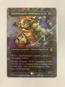MTG TMNT Michelangelo, Weirdness to 11 #214 Foil - Image 1