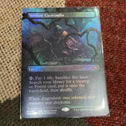 x1 Verdant Catacombs SPG MTG 113 FOIL BORDERLESS MYTHIC M/NM 1x - Image 3