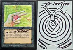 SKETCHED MtG Magic Anson Maddocks _ Beta CE _ Artist Proof _ DEATHGRIP _ 1/50! - Image 1