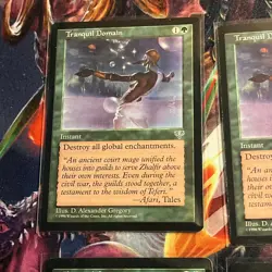 4x Magic the Gathering Mirage Tranquil Domain MTG Green NM 1996 - Image 2