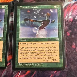 4x Magic the Gathering Mirage Tranquil Domain MTG Green NM 1996 - Image 4