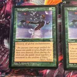 4x Magic the Gathering Mirage Tranquil Domain MTG Green NM 1996 - Image 5