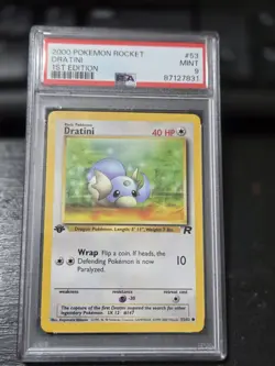 2000 POKEMON ROCKET 1ST EDITION #53 DRATINI PSA 9 - Image 1