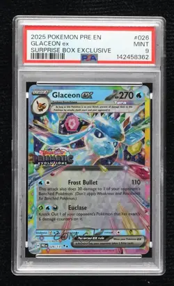 Glaceon (Surprise Box Promo) Pokemon Prismatic Evolutions PRE PSA 9 MINT - Image 1