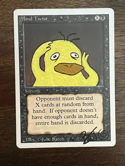 Signed! Psyduck Mind Twist MTG/Pokemon Custom Paint Artwork Brandon Olterman BTO - Image 2