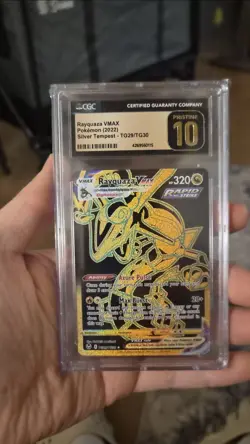 CGC 10 PRISTINE Rayquaza VMAX TG29/TG30 Silver Tempest Trainer Gallery Pokemon - Image 1
