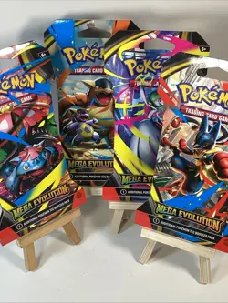 Pokemon TCG (4) Mega Evolutions Sleeved Booster Packs - Full Art Set SEALED! - Image 1
