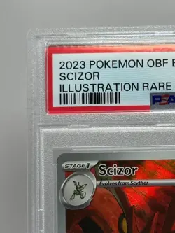 2023 POKEMON OBF EN-OBSIDIAN FLAMES ILLUSTRATION RARE #205 SCIZOR PSA 9 - Image 5