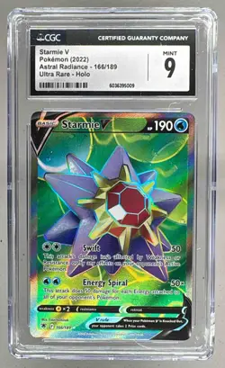 5009 Starmie V 2022 Pokemon Sword & Shield Astral Radiance #166 CGC 9 - Image 1
