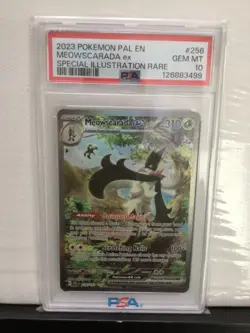 2023 POKEMON PAL EN MEOWSCARADA EX SIR #256 PSA 10 - Image 1
