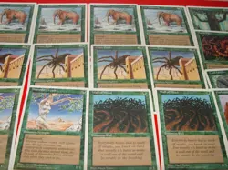 MTG 16x 4th edition green magic cards playsets - Image 1