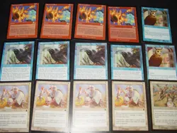 MTG 15x urza's destiny legacy RED BLUE WHITE magic card lot MP RACK AND RUIN - Image 1