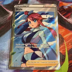 Skyla 072/072 Pokemon Shining Fates Ultra Rare Full Art Holo English - Image 1