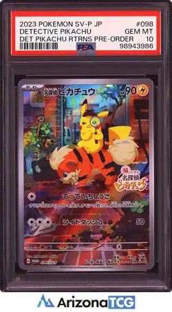 Pokemon 2023 Detective Pikachu 098 Pre-Order Promo SV-P Japanese GEM MINT PSA 10 - Image 1