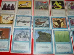 MTG 15x 4th edition chronicles white blue magic cards - Image 1