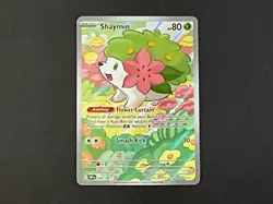 POKEMON DESTINED RIVALS “SHAYMIN” 185 SECRET SIR SPECIAL ILLUSTRATION RARE HTF - Image 1
