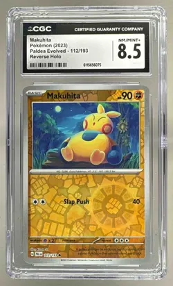 6075 Makuhita 2023 Pokemon S&V Paldea Evolved #112/193 Reverse Holo CGC 8.5 - Image 1