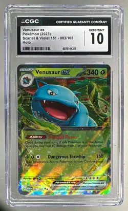 6075144213 Venusaur ex 2023 Pokemon SV 151 #003/165 CGC 10 - Image 1