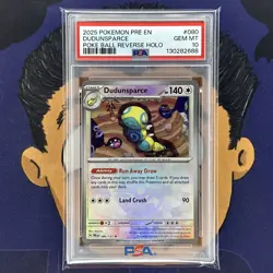 💎PSA 10 GEM MINT 2025 Pokemon Prismatic Evolutions DUNDUNSPARCE #080 Poke Ball - Image 2