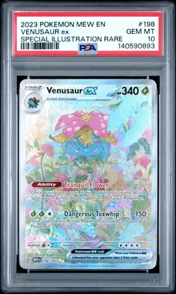 Venusaur ex 198/165 Pokemon 151 198 Special Illustration Rare GEM MINT PSA 10 - Image 1