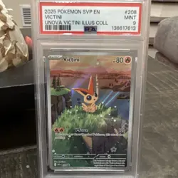 Victini PSA 9 Promo Holo #208 Scarlet & Violet Pokemon TCG 2025 - - Image 1
