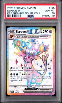 2025 POKEMON SVP EN-SV BLACK STAR PROMO #175 ESPEON EX PSA 10 - Image 1