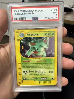 Nidoqueen H21/H32 Skyridge Holo Foil Ultra Rare Pokemon TCG Nintendo PSA 7 - Image 1