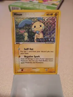 Minun 41/107 Stamped Pokemon EX Deoxys 2005 Vintage Reverse Holo MP - Image 1