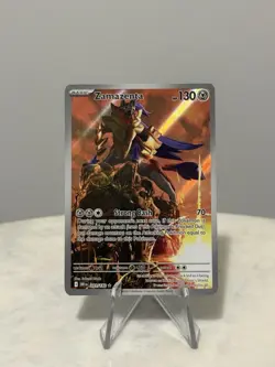 Pokemon 2025 Destined Rivals Zamazenta #201/182 Illustration Rare NM - Image 1